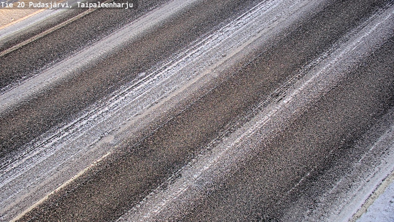 Weather Camera Image Road 20 Pudasjärvi, Taipaleenharju, Pudasjärvi, Pohjois-Pohjanmaa