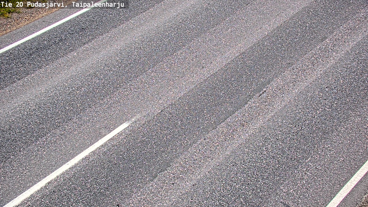 Weather Camera Image Road 20 Pudasjärvi, Taipaleenharju, Pudasjärvi, Pohjois-Pohjanmaa