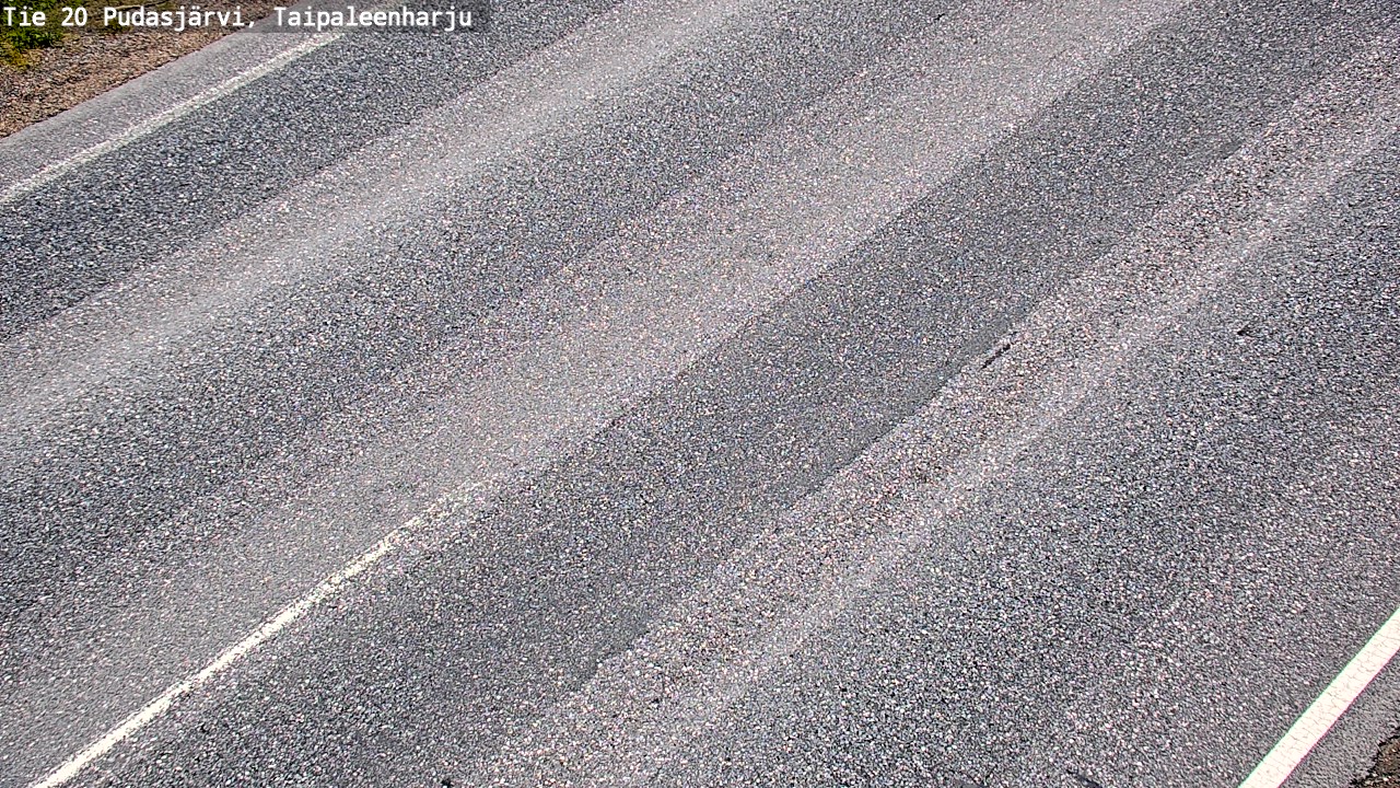 Weather Camera Image Väg 20 Pudasjärvi, Taipaleenharju, Pudasjärvi, Pohjois-Pohjanmaa