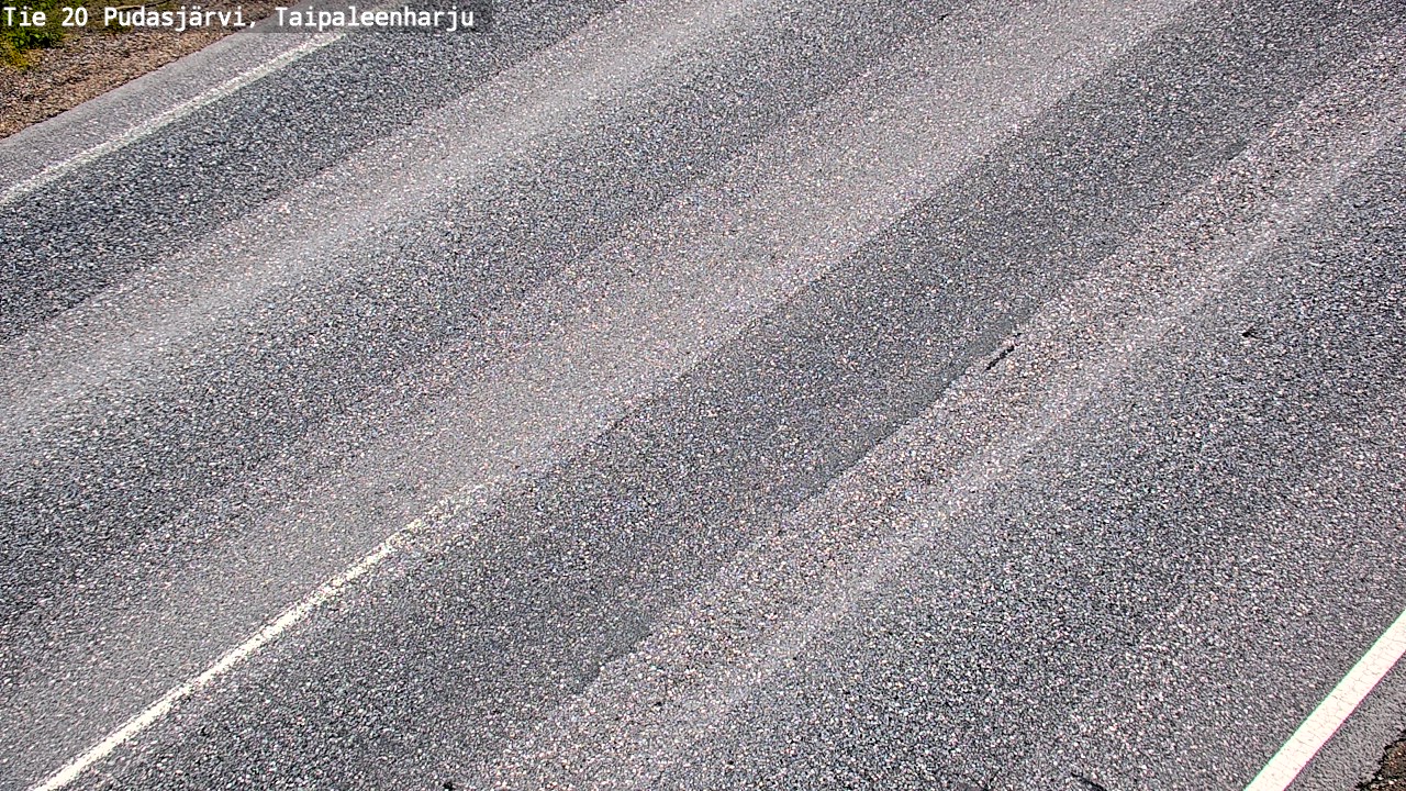 Weather Camera Image Väg 20 Pudasjärvi, Taipaleenharju, Pudasjärvi, Pohjois-Pohjanmaa