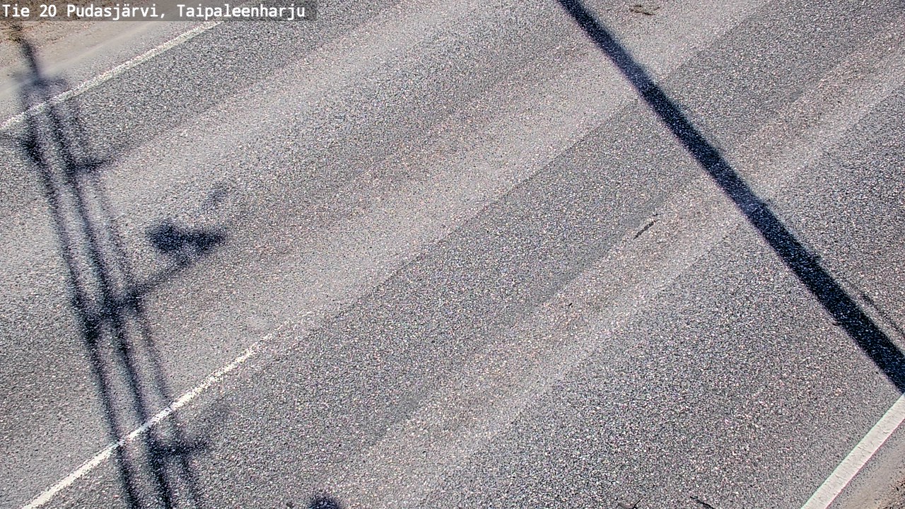 Weather Camera Image Road 20 Pudasjärvi, Taipaleenharju, Pudasjärvi, Pohjois-Pohjanmaa