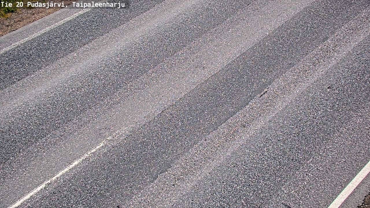 Weather Camera Image Väg 20 Pudasjärvi, Taipaleenharju, Pudasjärvi, Pohjois-Pohjanmaa