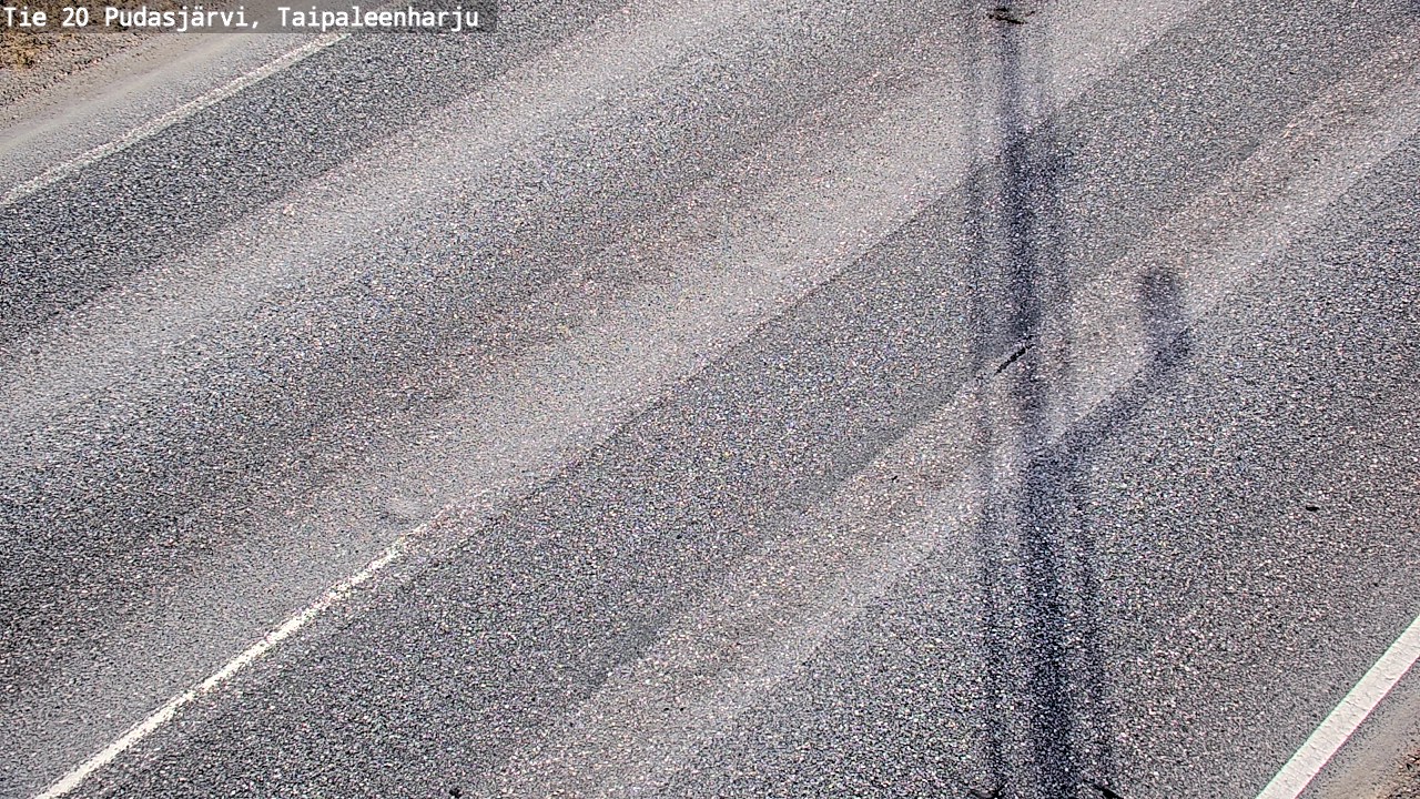 Weather Camera Image Road 20 Pudasjärvi, Taipaleenharju, Pudasjärvi, Pohjois-Pohjanmaa
