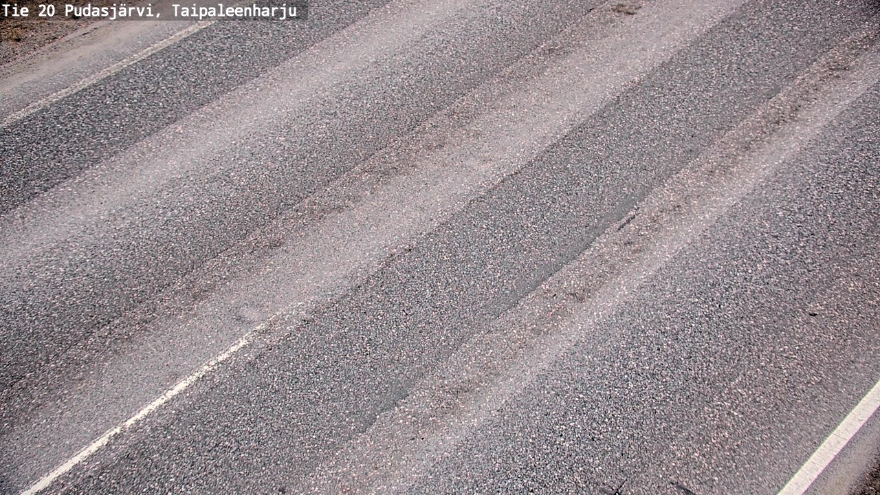 Weather Camera Image Road 20 Pudasjärvi, Taipaleenharju, Pudasjärvi, Pohjois-Pohjanmaa