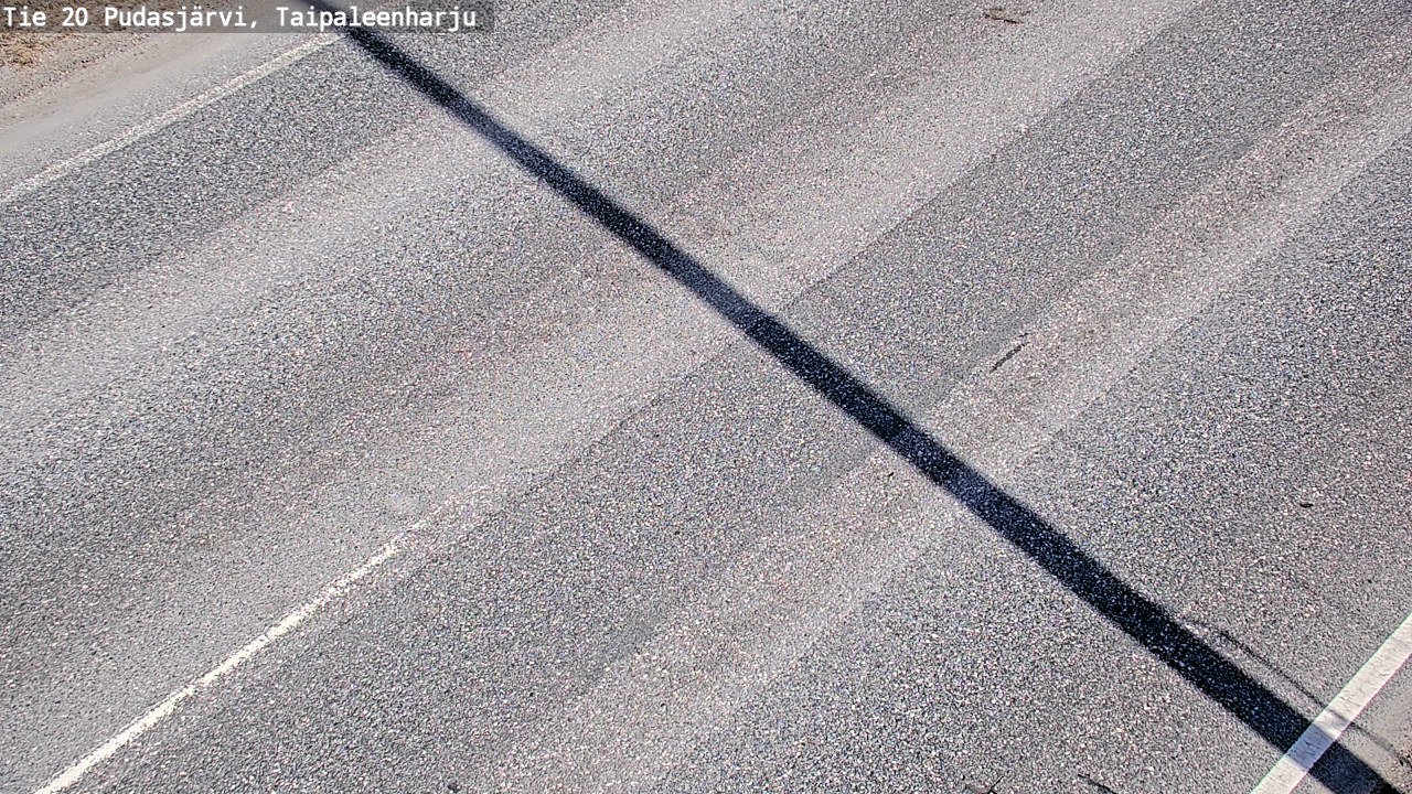 Weather Camera Image Road 20 Pudasjärvi, Taipaleenharju, Pudasjärvi, Pohjois-Pohjanmaa