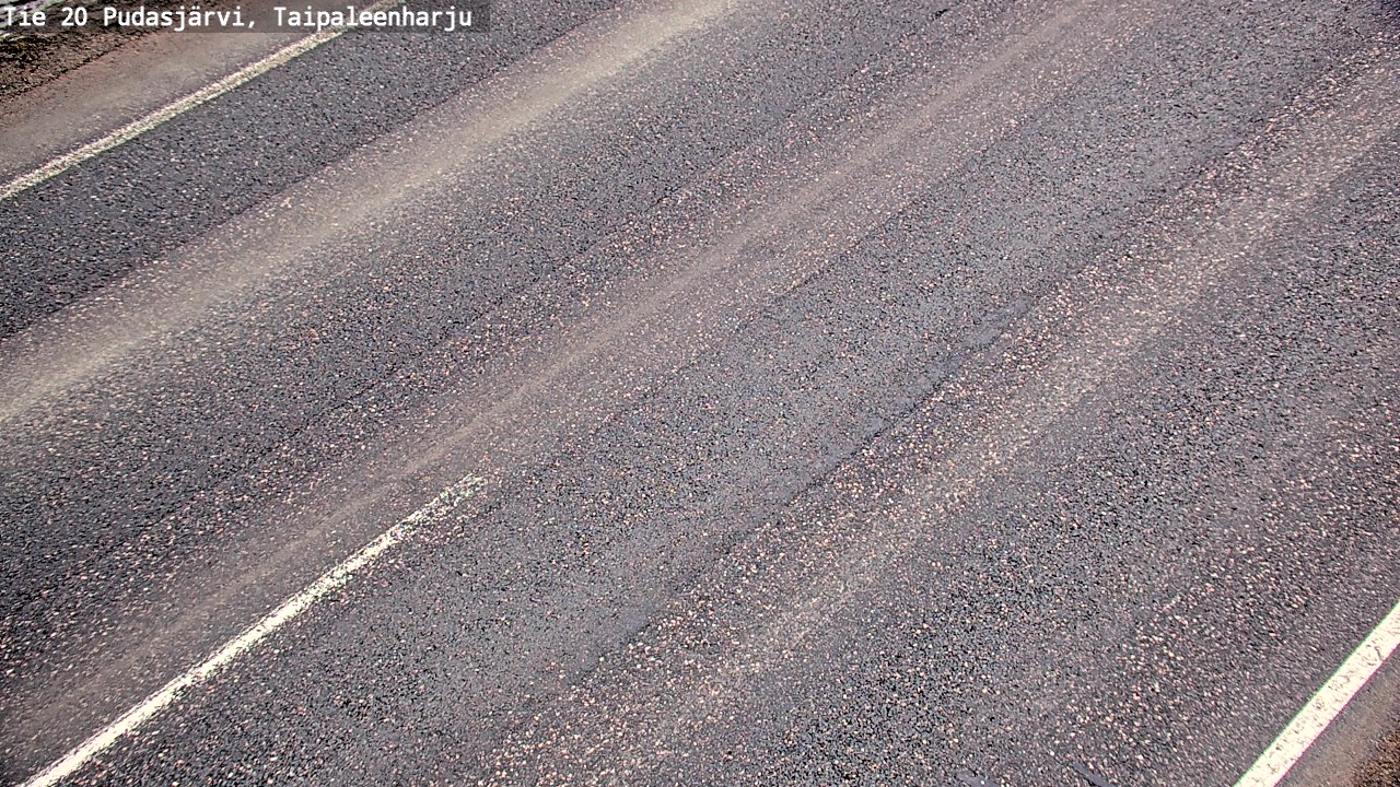 Weather Camera Image Road 20 Pudasjärvi, Taipaleenharju, Pudasjärvi, Pohjois-Pohjanmaa