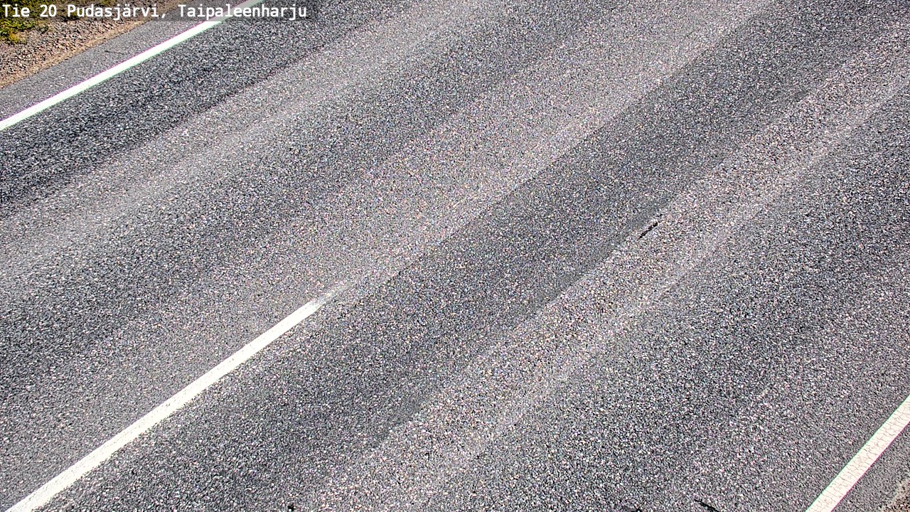 Weather Camera Image Road 20 Pudasjärvi, Taipaleenharju, Pudasjärvi, Pohjois-Pohjanmaa