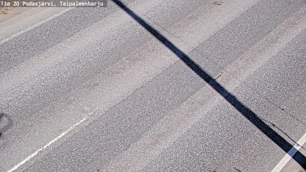 Weather Camera Image Road 20 Pudasjärvi, Taipaleenharju, Pudasjärvi, Pohjois-Pohjanmaa