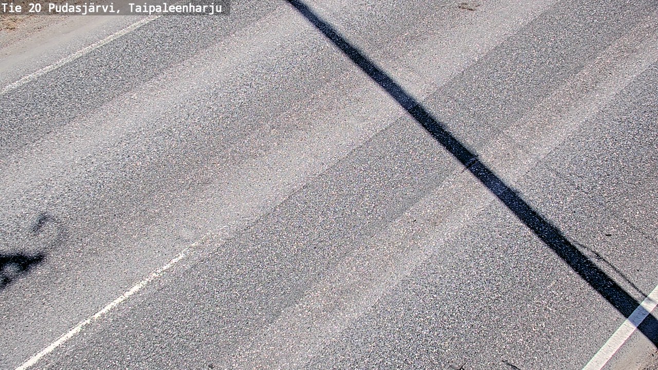 Weather Camera Image Road 20 Pudasjärvi, Taipaleenharju, Pudasjärvi, Pohjois-Pohjanmaa