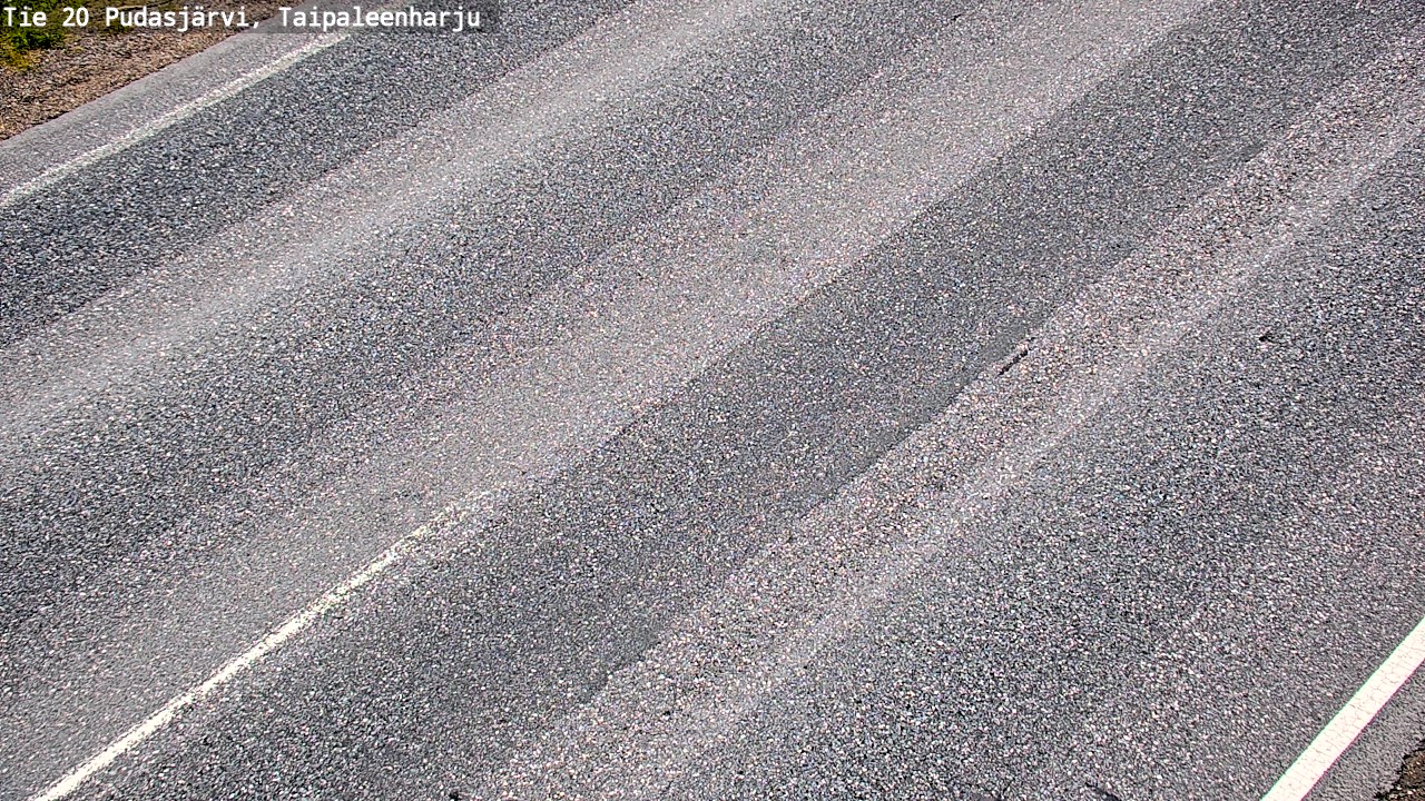 Weather Camera Image Road 20 Pudasjärvi, Taipaleenharju, Pudasjärvi, Pohjois-Pohjanmaa