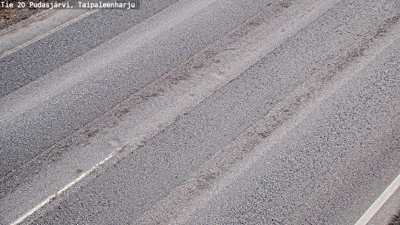 Weather Camera Image Road 20 Pudasjärvi, Taipaleenharju, Pudasjärvi, Pohjois-Pohjanmaa