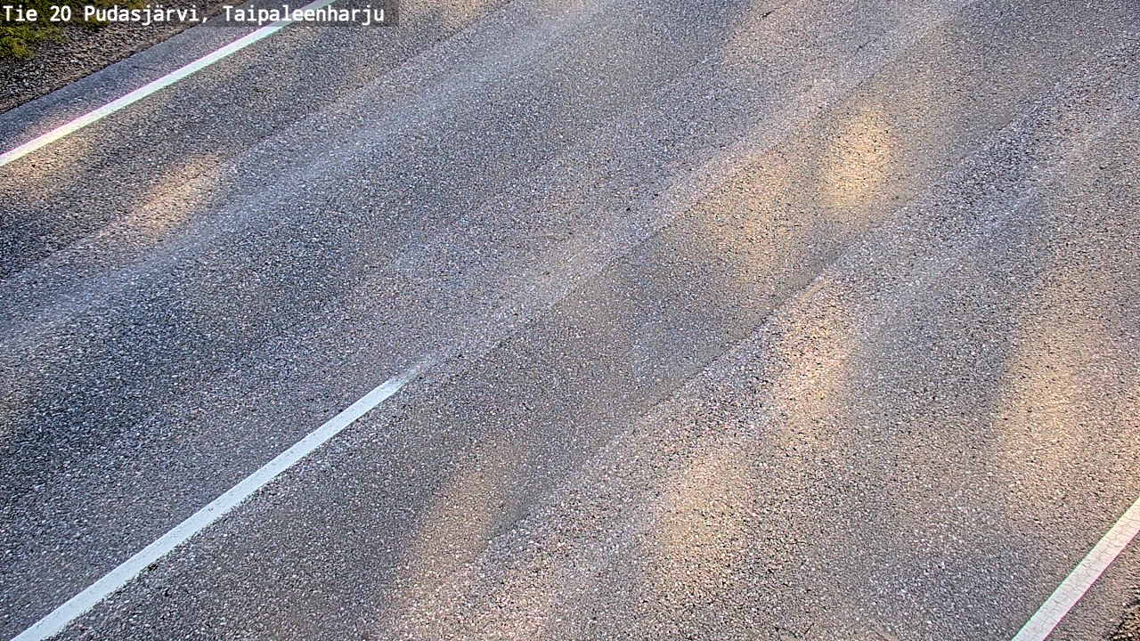 Weather Camera Image Road 20 Pudasjärvi, Taipaleenharju, Pudasjärvi, Pohjois-Pohjanmaa