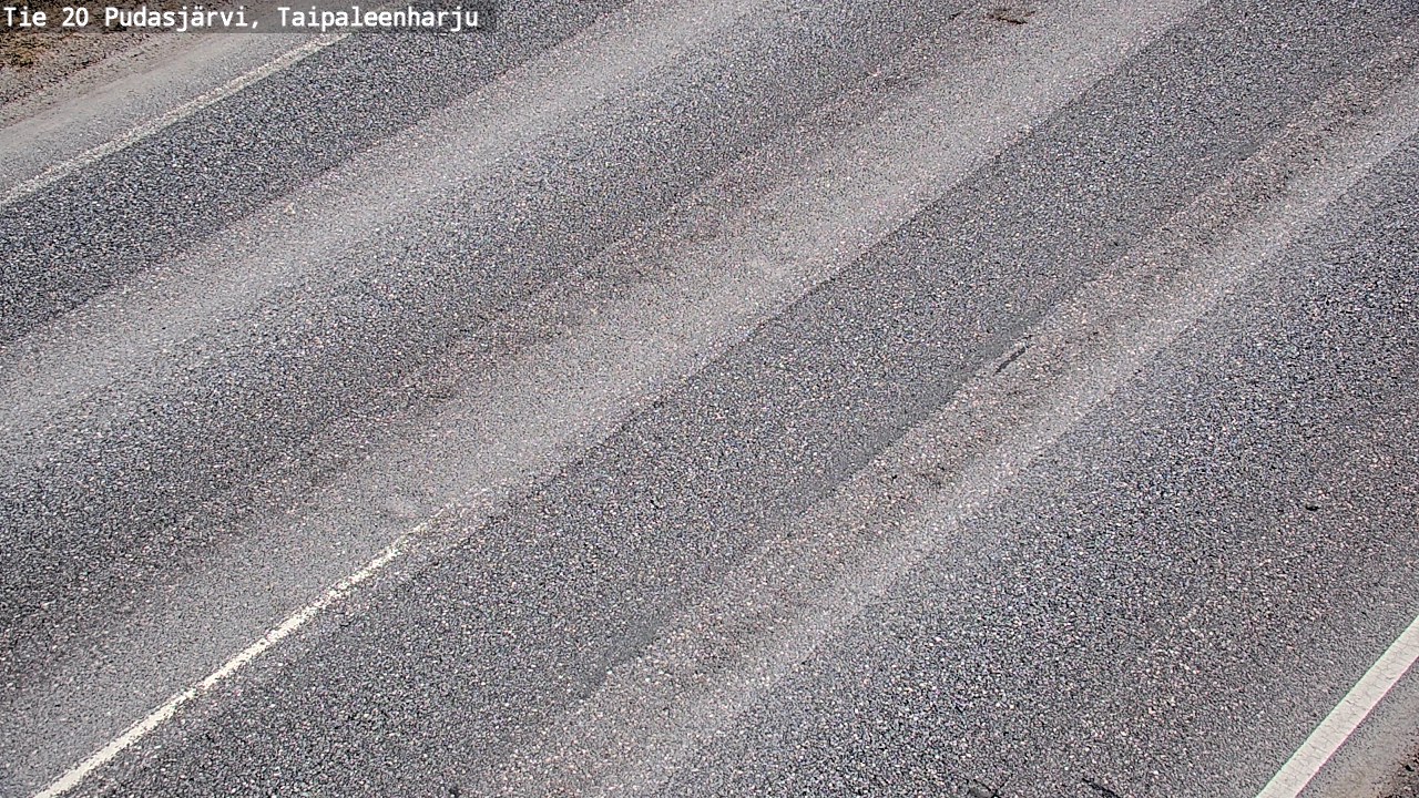 Weather Camera Image Road 20 Pudasjärvi, Taipaleenharju, Pudasjärvi, Pohjois-Pohjanmaa