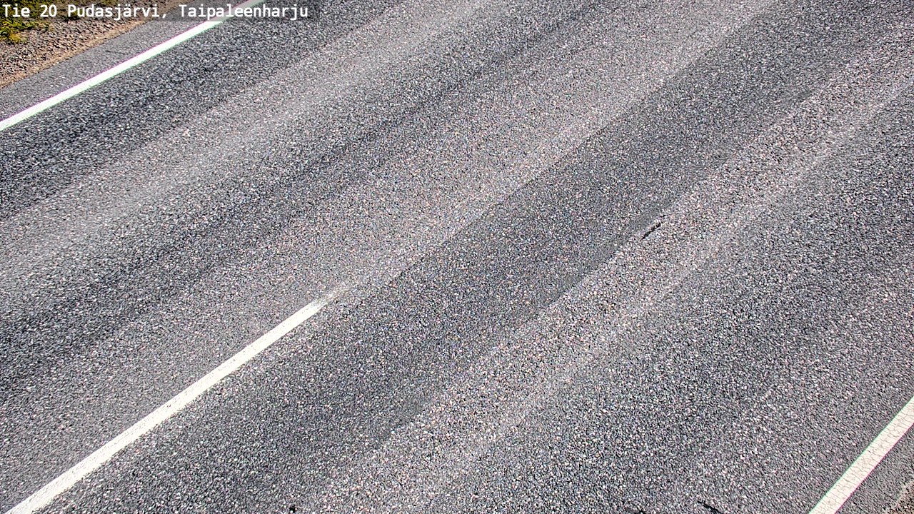 Weather Camera Image Road 20 Pudasjärvi, Taipaleenharju, Pudasjärvi, Pohjois-Pohjanmaa