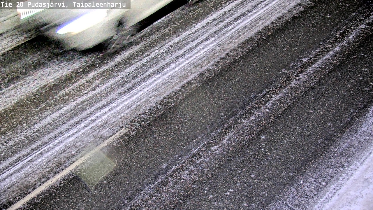 Weather Camera Image Väg 20 Pudasjärvi, Taipaleenharju, Pudasjärvi, Pohjois-Pohjanmaa