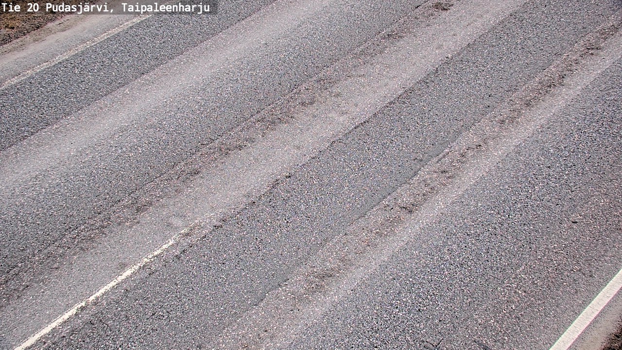 Weather Camera Image Väg 20 Pudasjärvi, Taipaleenharju, Pudasjärvi, Pohjois-Pohjanmaa