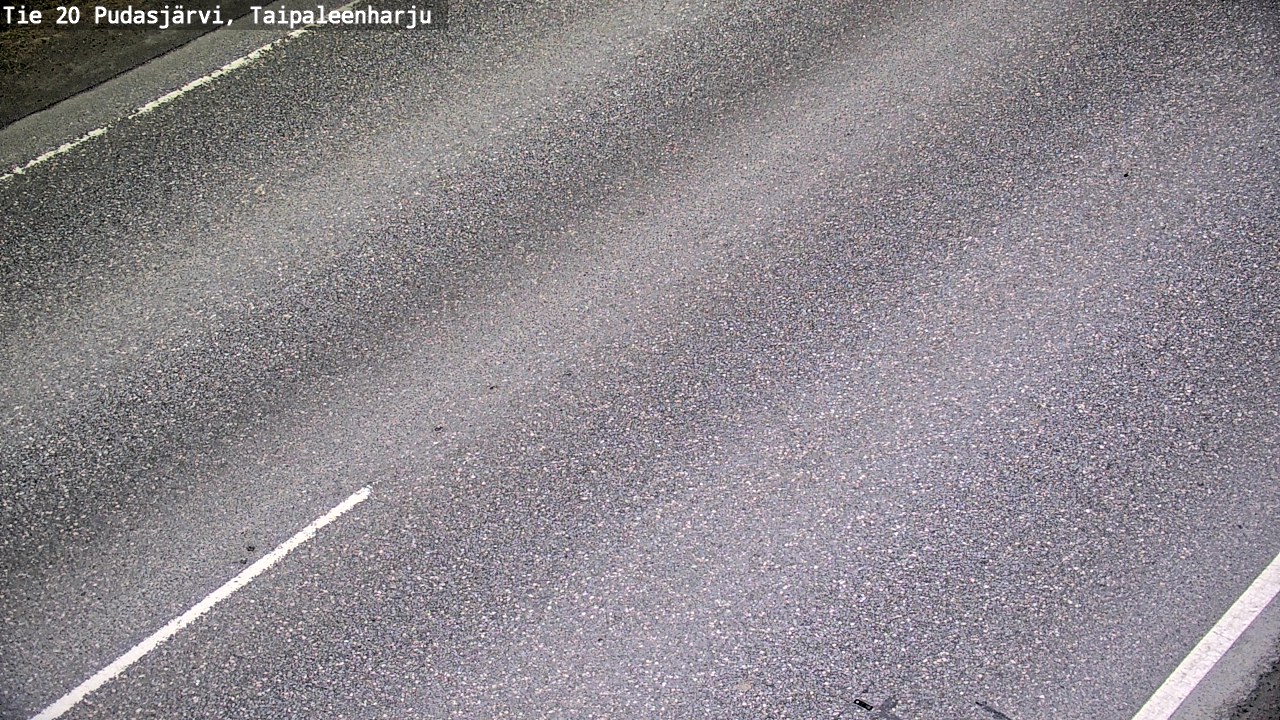 Weather Camera Image Road 20 Pudasjärvi, Taipaleenharju, Pudasjärvi, Pohjois-Pohjanmaa