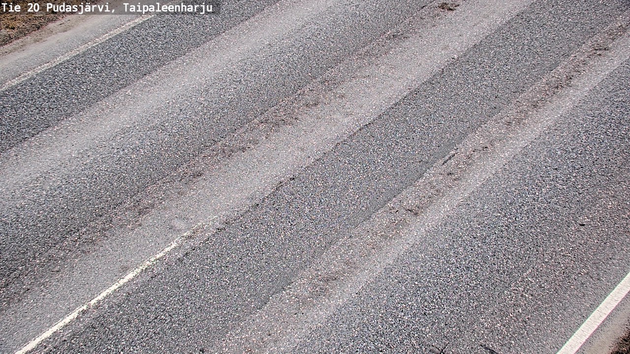 Weather Camera Image Väg 20 Pudasjärvi, Taipaleenharju, Pudasjärvi, Pohjois-Pohjanmaa