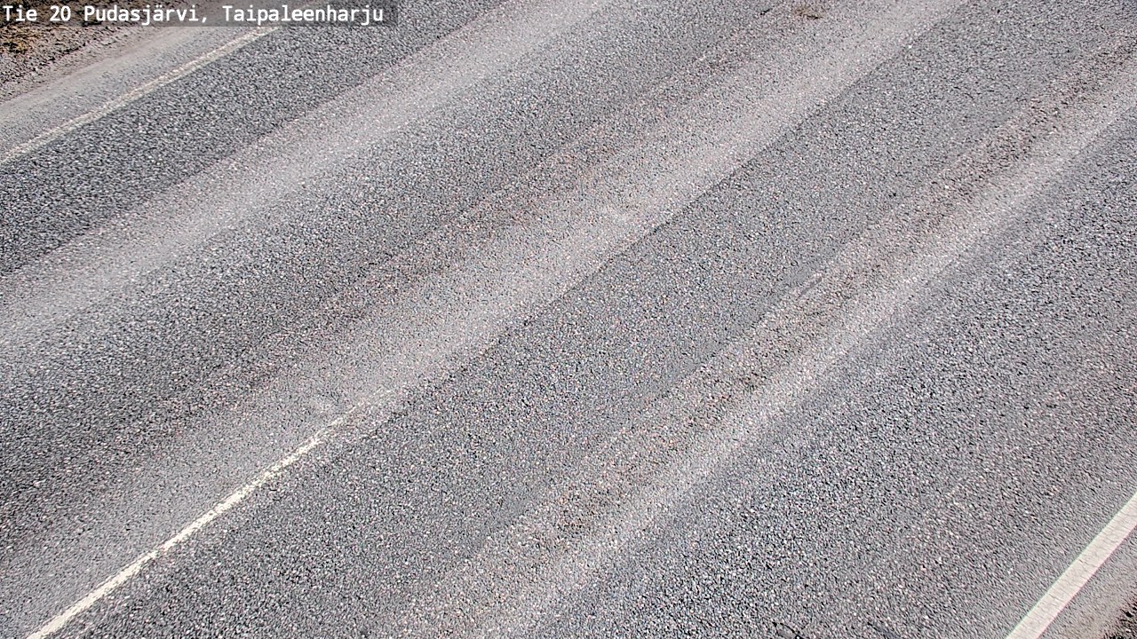 Weather Camera Image Road 20 Pudasjärvi, Taipaleenharju, Pudasjärvi, Pohjois-Pohjanmaa