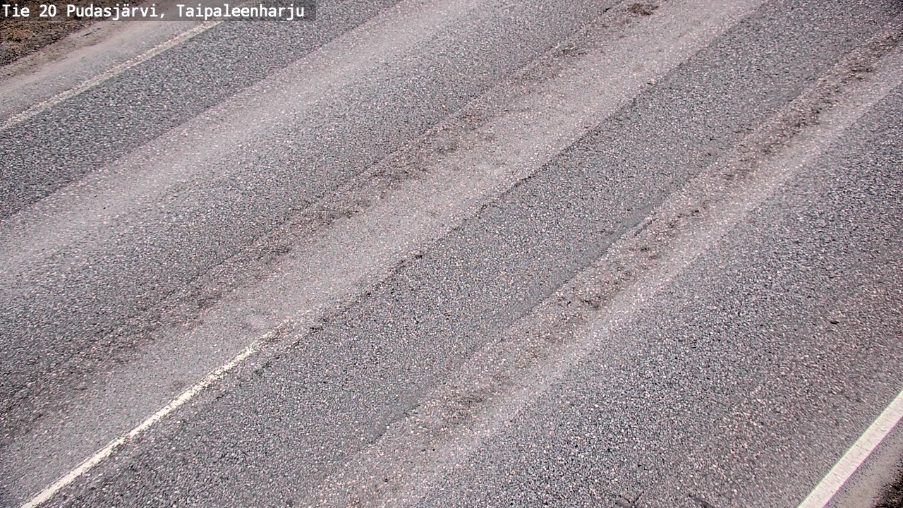 Weather Camera Image Road 20 Pudasjärvi, Taipaleenharju, Pudasjärvi, Pohjois-Pohjanmaa