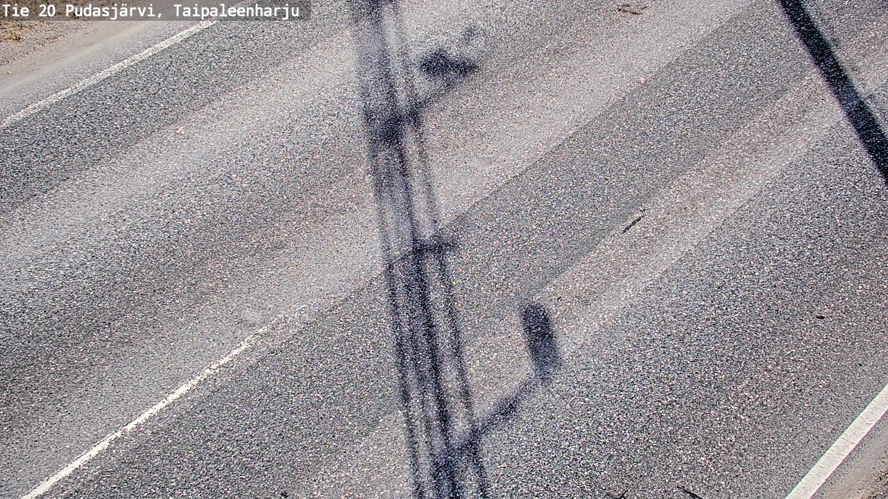Weather Camera Image Road 20 Pudasjärvi, Taipaleenharju, Pudasjärvi, Pohjois-Pohjanmaa