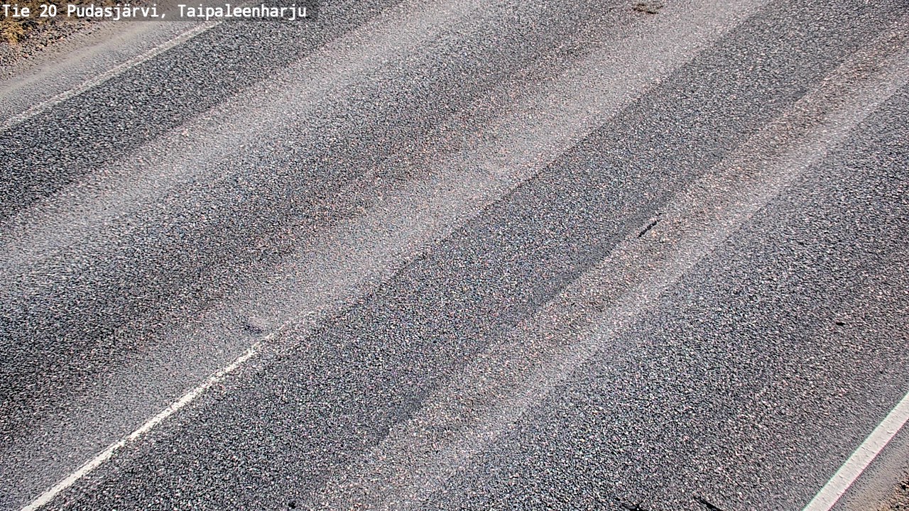 Weather Camera Image Road 20 Pudasjärvi, Taipaleenharju, Pudasjärvi, Pohjois-Pohjanmaa