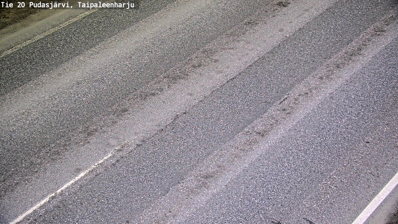 Weather Camera Image Road 20 Pudasjärvi, Taipaleenharju, Pudasjärvi, Pohjois-Pohjanmaa