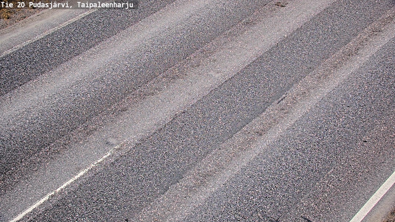 Weather Camera Image Road 20 Pudasjärvi, Taipaleenharju, Pudasjärvi, Pohjois-Pohjanmaa