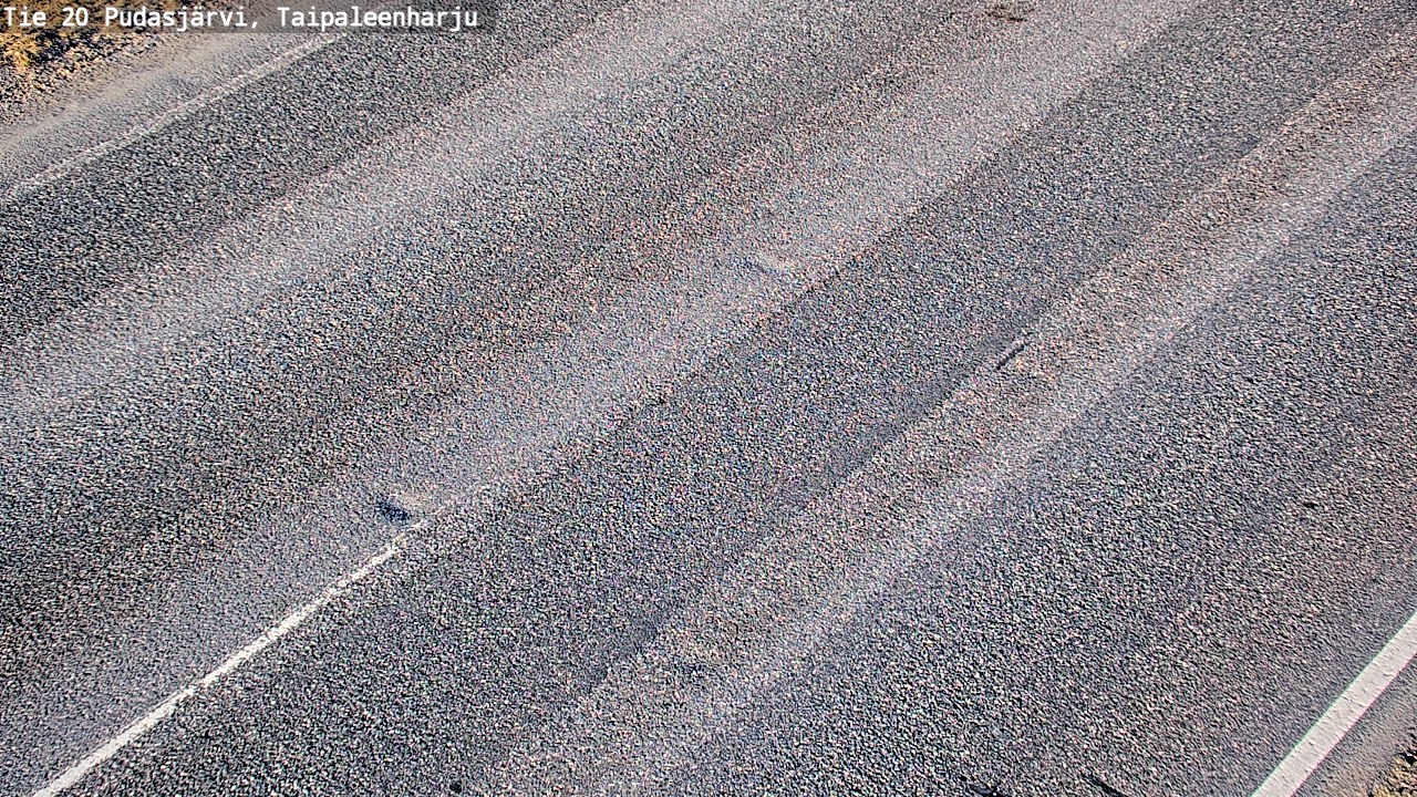 Weather Camera Image Road 20 Pudasjärvi, Taipaleenharju, Pudasjärvi, Pohjois-Pohjanmaa