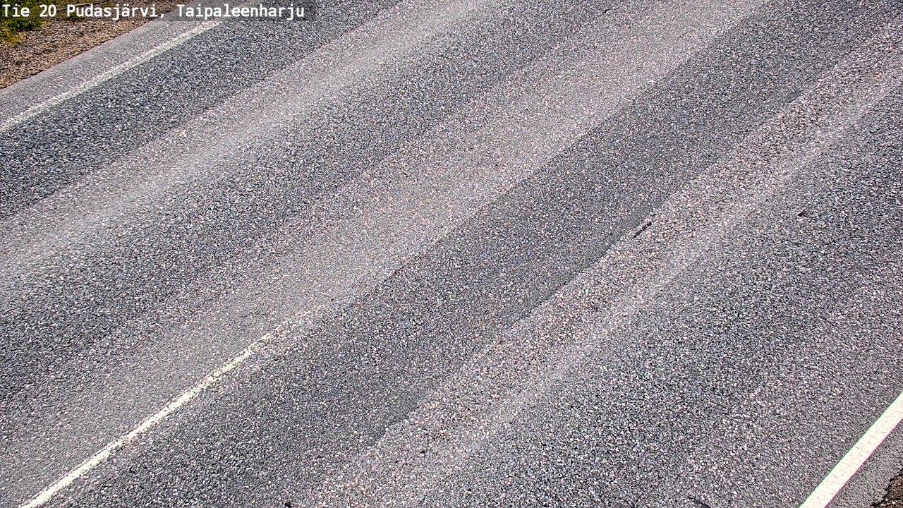 Weather Camera Image Väg 20 Pudasjärvi, Taipaleenharju, Pudasjärvi, Pohjois-Pohjanmaa