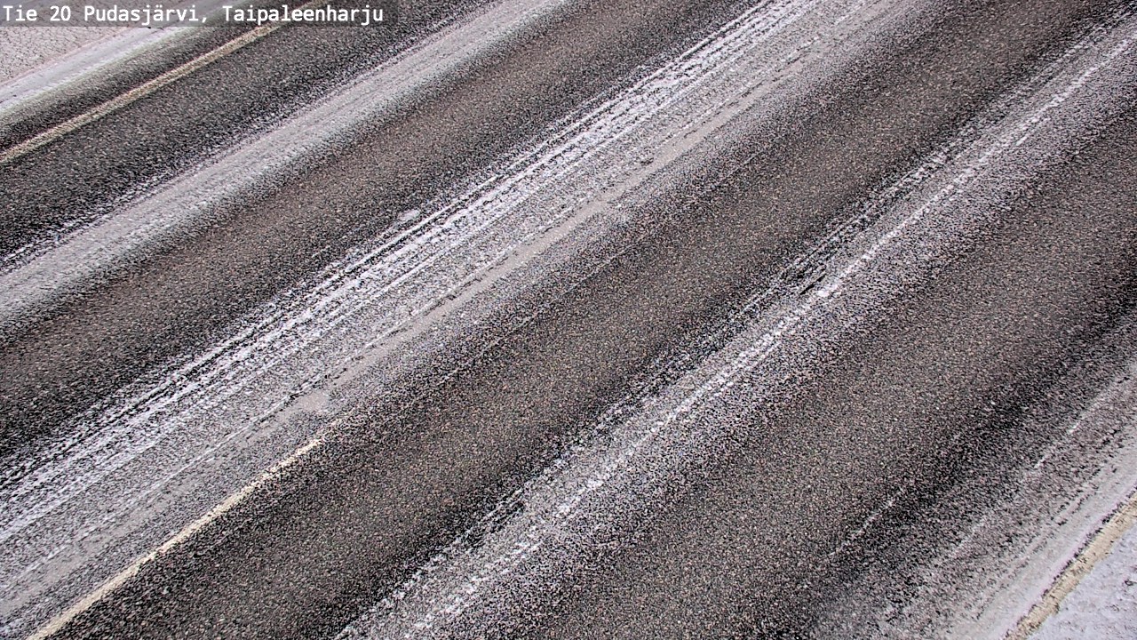 Weather Camera Image Road 20 Pudasjärvi, Taipaleenharju, Pudasjärvi, Pohjois-Pohjanmaa