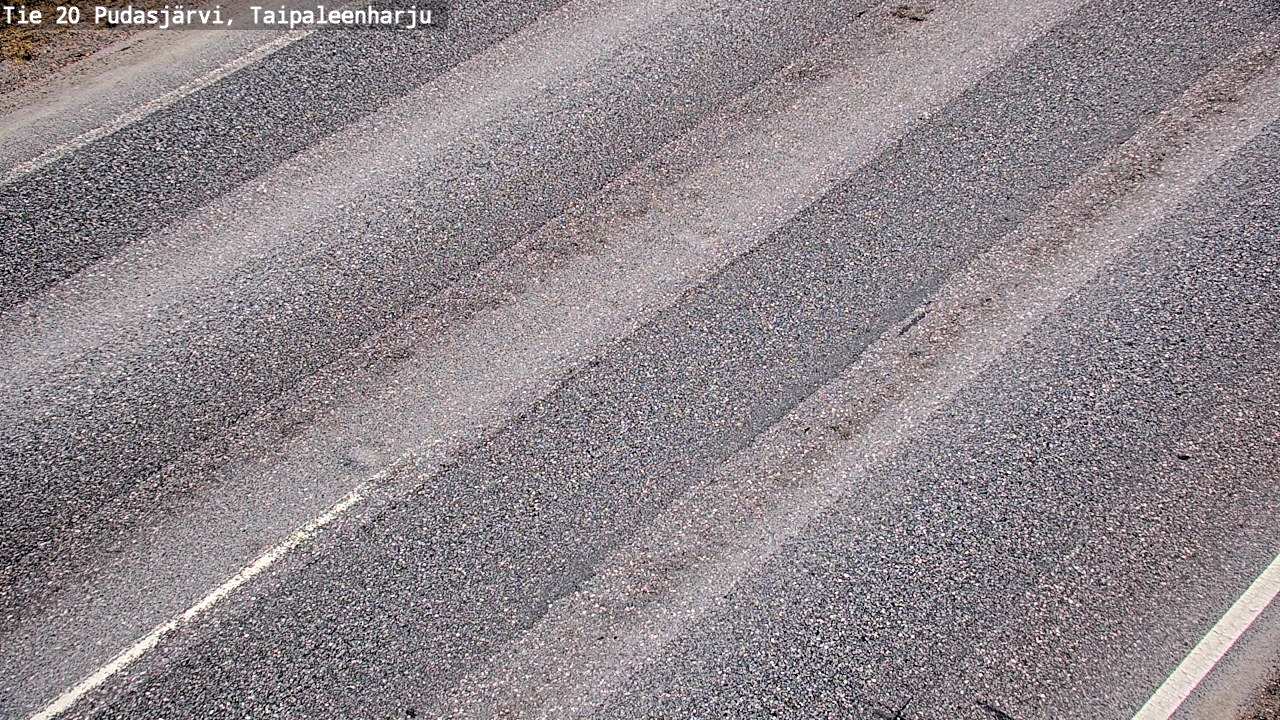Weather Camera Image Road 20 Pudasjärvi, Taipaleenharju, Pudasjärvi, Pohjois-Pohjanmaa