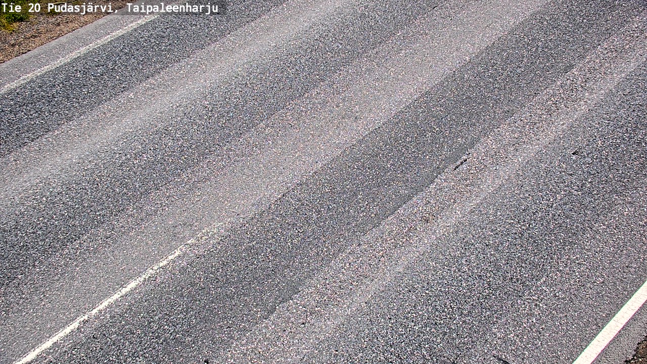 Weather Camera Image Väg 20 Pudasjärvi, Taipaleenharju, Pudasjärvi, Pohjois-Pohjanmaa