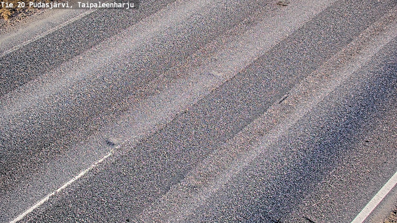 Weather Camera Image Road 20 Pudasjärvi, Taipaleenharju, Pudasjärvi, Pohjois-Pohjanmaa