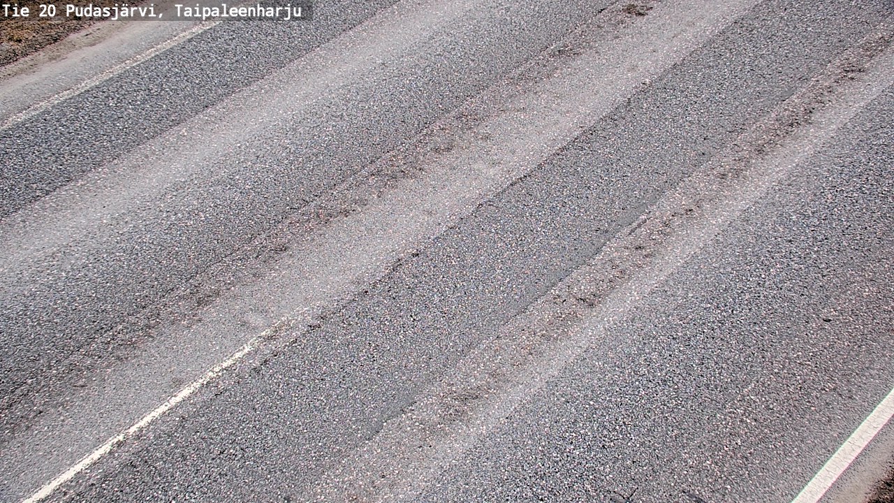 Weather Camera Image Väg 20 Pudasjärvi, Taipaleenharju, Pudasjärvi, Pohjois-Pohjanmaa