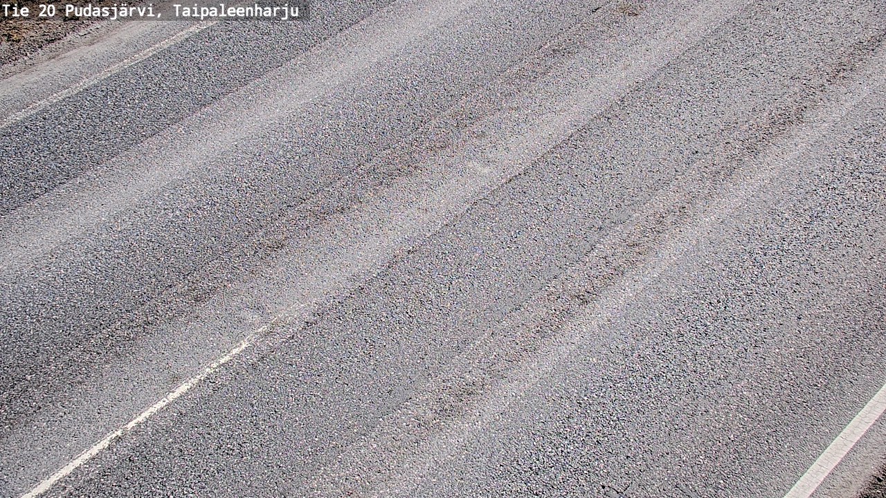 Weather Camera Image Road 20 Pudasjärvi, Taipaleenharju, Pudasjärvi, Pohjois-Pohjanmaa