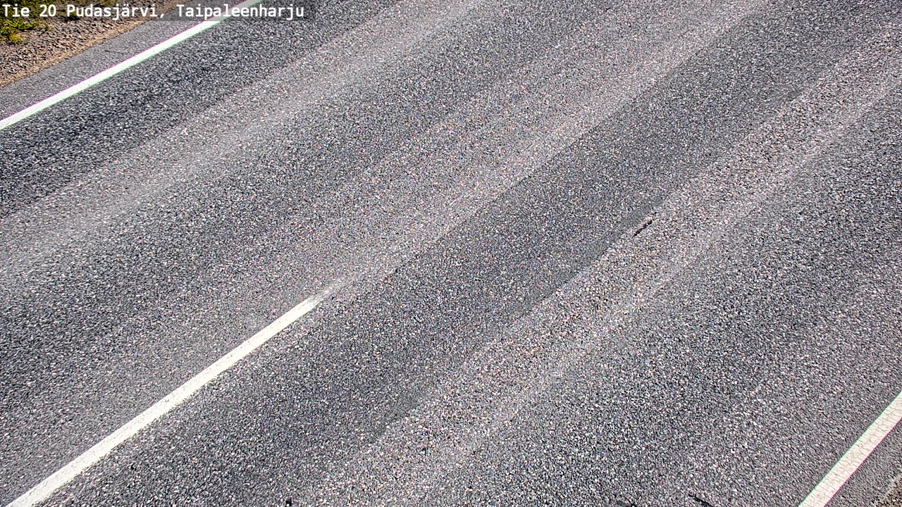Weather Camera Image Road 20 Pudasjärvi, Taipaleenharju, Pudasjärvi, Pohjois-Pohjanmaa