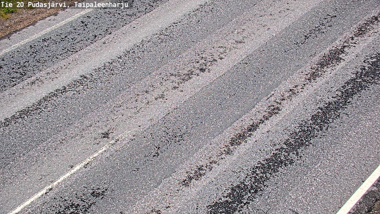 Weather Camera Image Väg 20 Pudasjärvi, Taipaleenharju, Pudasjärvi, Pohjois-Pohjanmaa