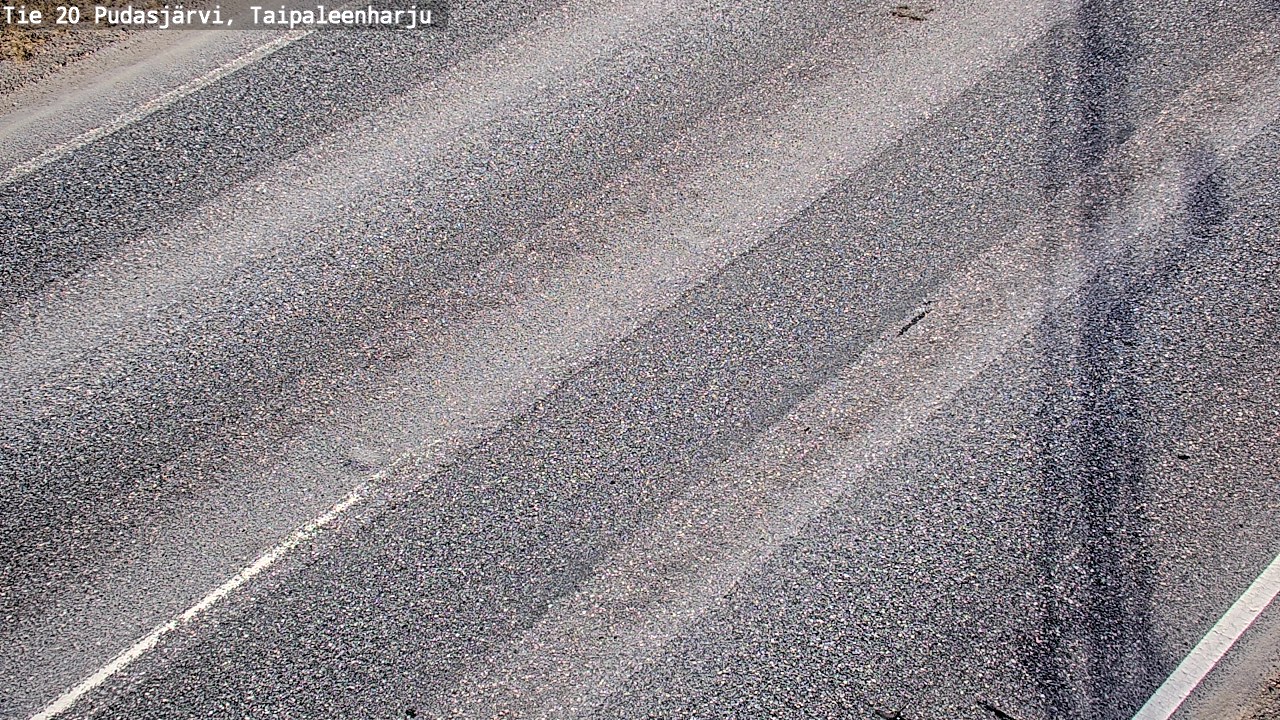 Weather Camera Image Road 20 Pudasjärvi, Taipaleenharju, Pudasjärvi, Pohjois-Pohjanmaa