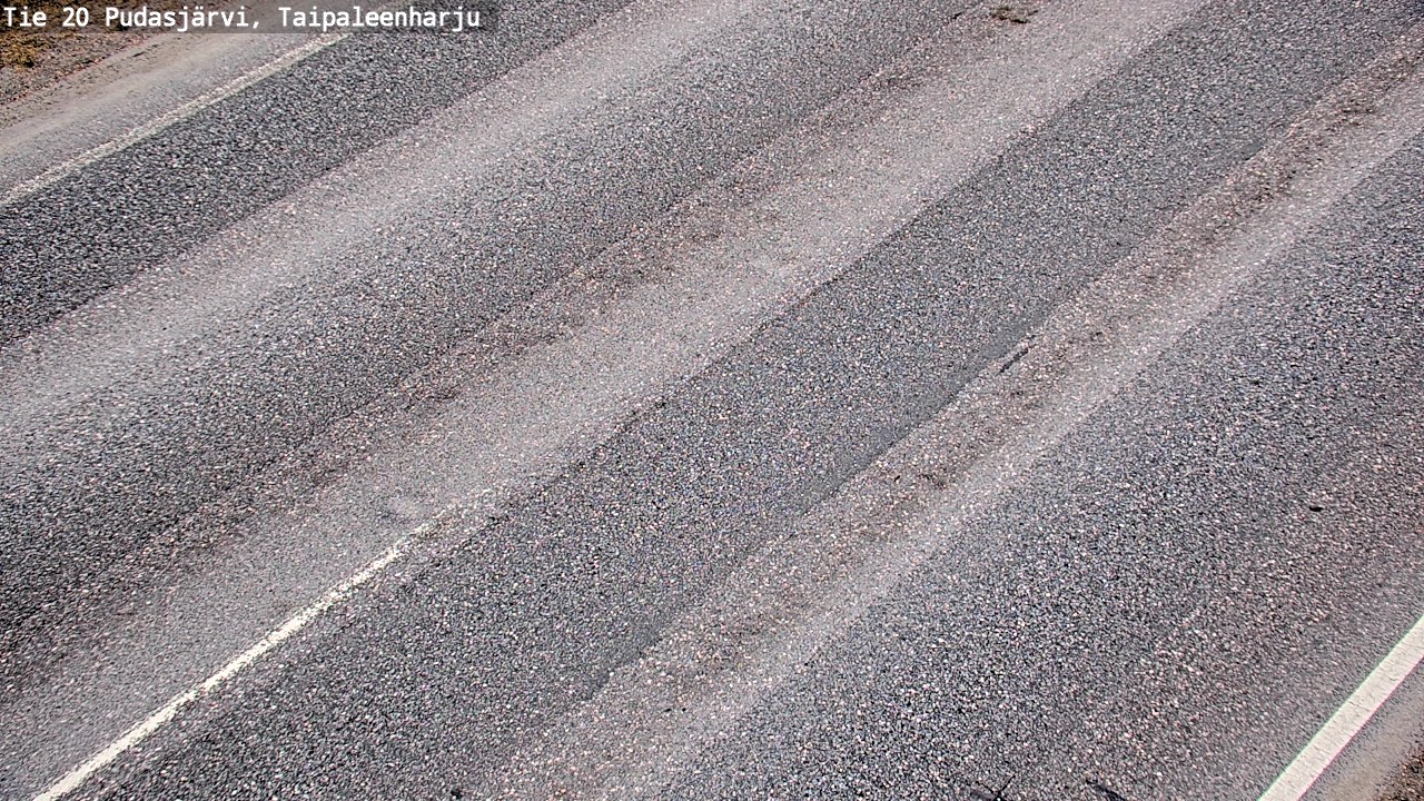 Weather Camera Image Road 20 Pudasjärvi, Taipaleenharju, Pudasjärvi, Pohjois-Pohjanmaa