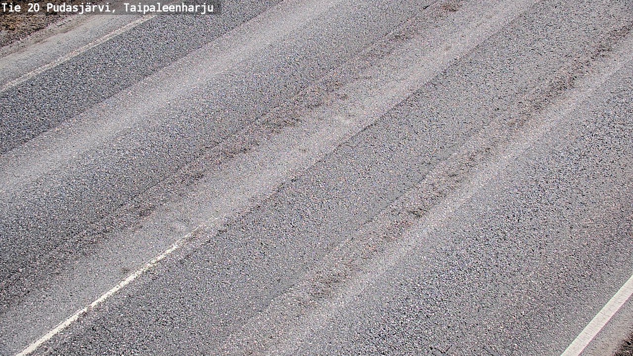 Weather Camera Image Road 20 Pudasjärvi, Taipaleenharju, Pudasjärvi, Pohjois-Pohjanmaa