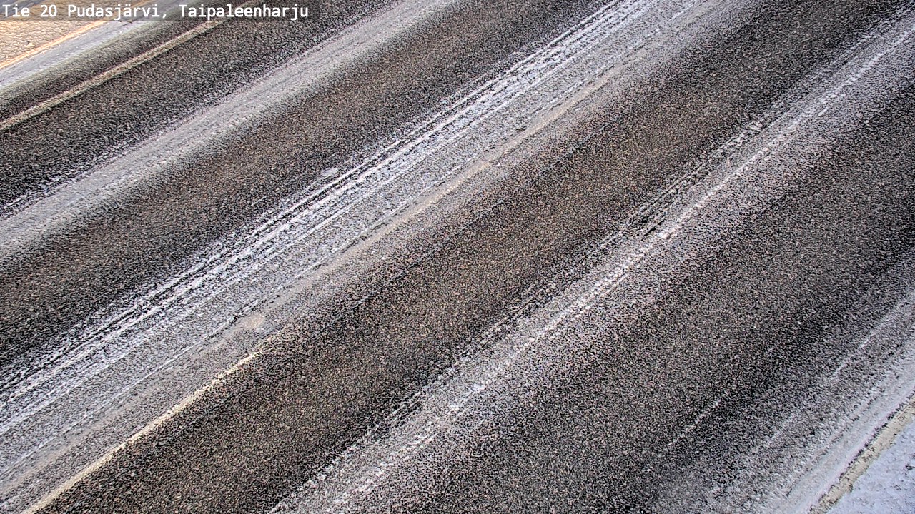 Weather Camera Image Road 20 Pudasjärvi, Taipaleenharju, Pudasjärvi, Pohjois-Pohjanmaa