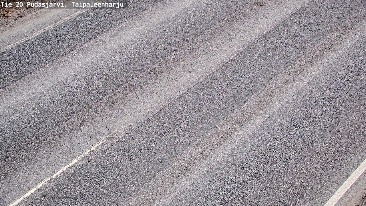 Weather Camera Image Road 20 Pudasjärvi, Taipaleenharju, Pudasjärvi, Pohjois-Pohjanmaa