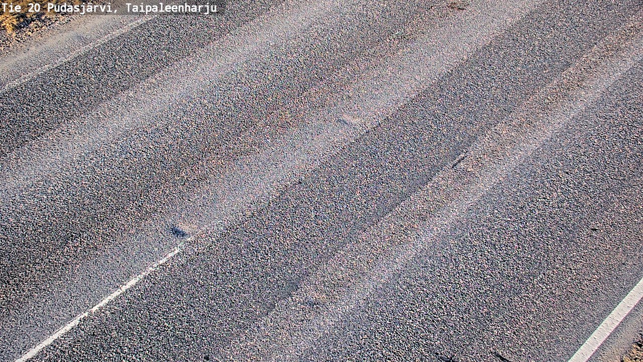 Weather Camera Image Road 20 Pudasjärvi, Taipaleenharju, Pudasjärvi, Pohjois-Pohjanmaa