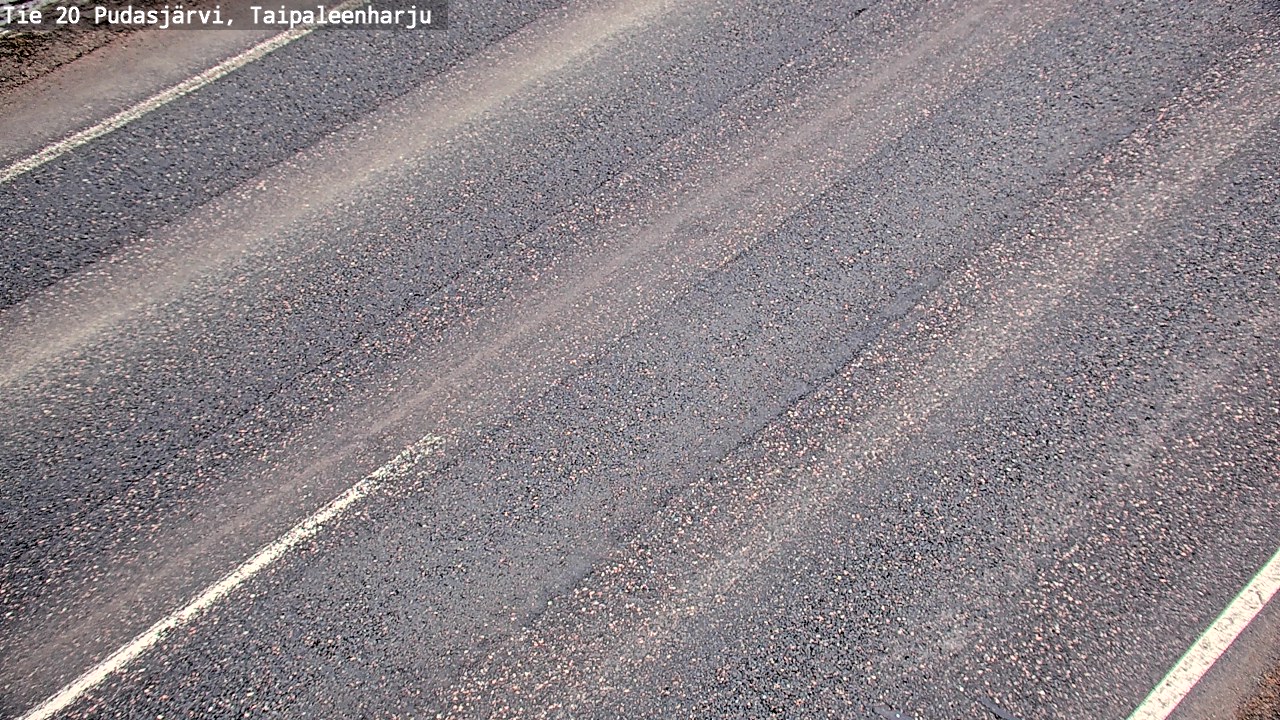 Weather Camera Image Road 20 Pudasjärvi, Taipaleenharju, Pudasjärvi, Pohjois-Pohjanmaa