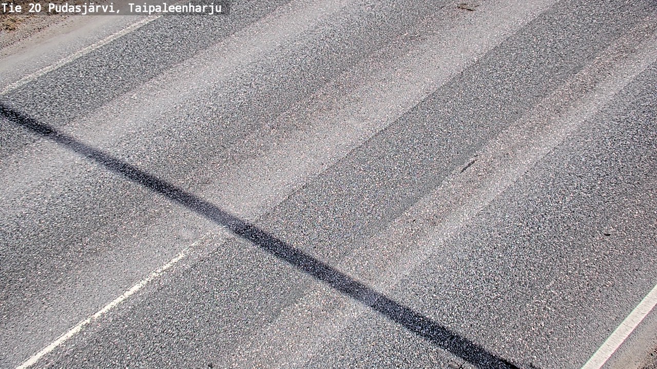 Weather Camera Image Road 20 Pudasjärvi, Taipaleenharju, Pudasjärvi, Pohjois-Pohjanmaa
