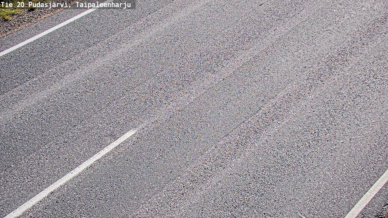 Weather Camera Image Road 20 Pudasjärvi, Taipaleenharju, Pudasjärvi, Pohjois-Pohjanmaa