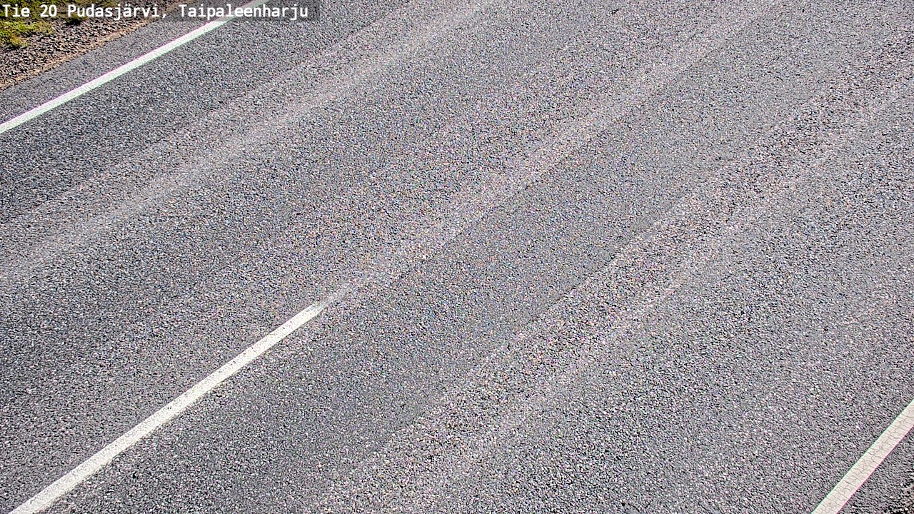 Weather Camera Image Road 20 Pudasjärvi, Taipaleenharju, Pudasjärvi, Pohjois-Pohjanmaa