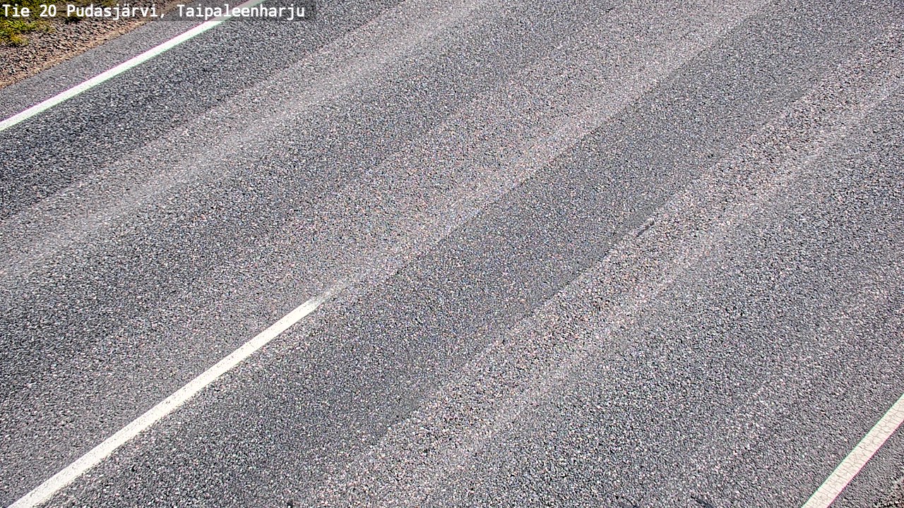 Weather Camera Image Road 20 Pudasjärvi, Taipaleenharju, Pudasjärvi, Pohjois-Pohjanmaa