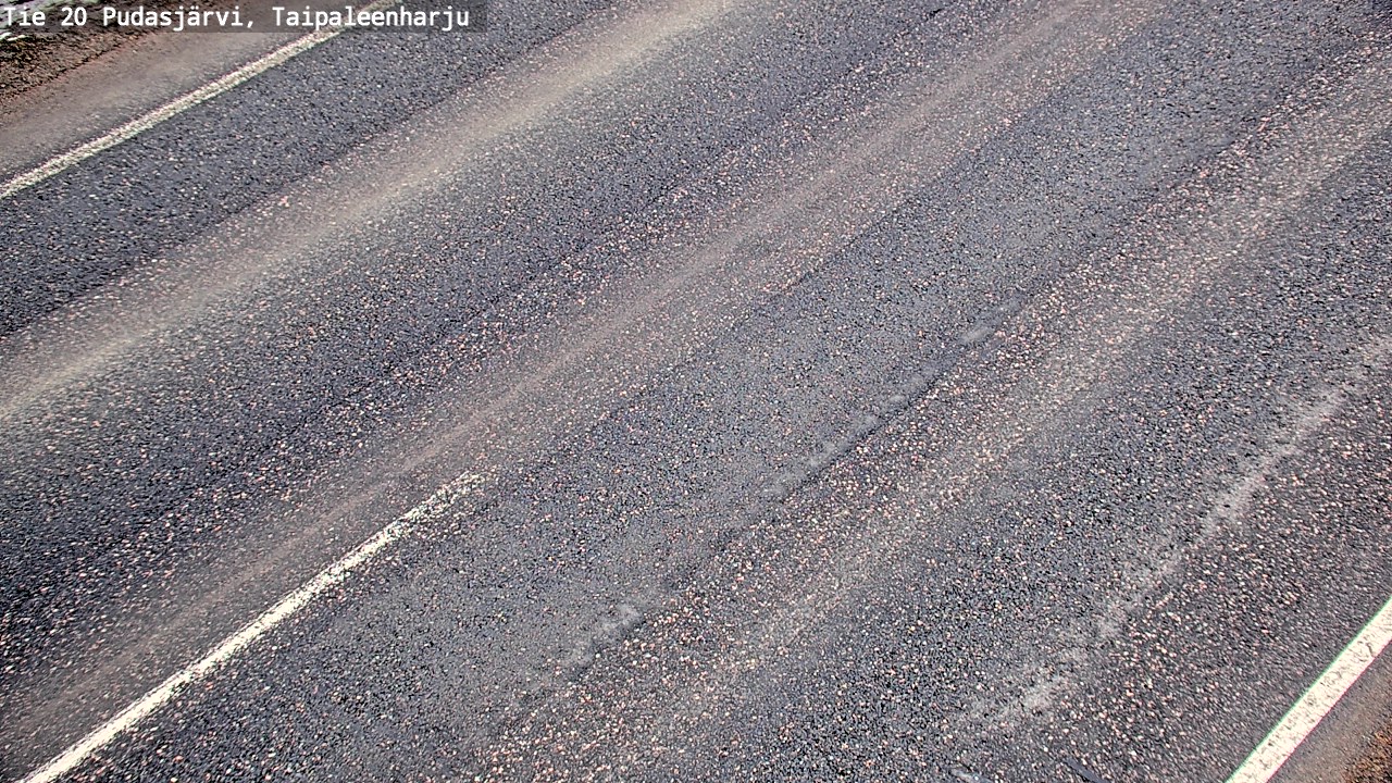 Weather Camera Image Road 20 Pudasjärvi, Taipaleenharju, Pudasjärvi, Pohjois-Pohjanmaa